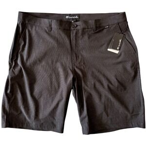 Travis Mathew Mens 40 Black Beck Stretch Golf‎ Shorts NWT